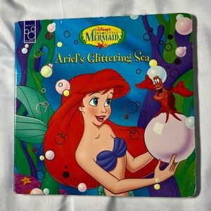 Vintage 1997 Disney Little Mermaid Ariel’s Glittering Sea Board Book Rare